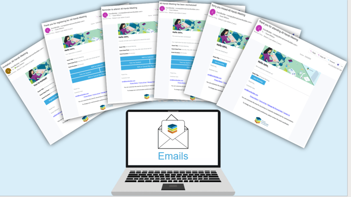 EventBuilder communication email examples.
