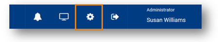 Screenshot: Account information update gear.