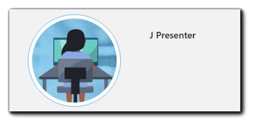 Screenshot: Presenter headshot section - how it appears on the Clean Registration Page Layout (round).