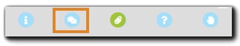 Screenshot: Attendee engagement tools with the Messages icon highlighted.