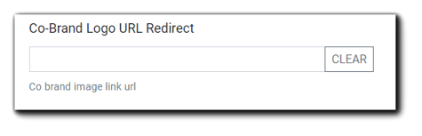 Screenshot: Co-Brand Logo URL Redirect field.