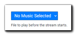 Screenshot: Pre-steam music selection dropdown menu.