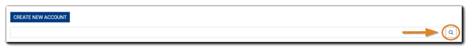 Screenshot: User Account search field with magnifying glass icon highlighted.