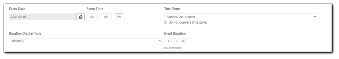 Screenshot: Reschedule Event dialog.