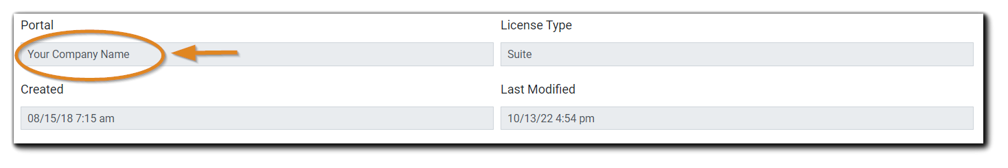 Screenshot: Bottom portion of a User Account record displaying greyed out fields (non-editable).